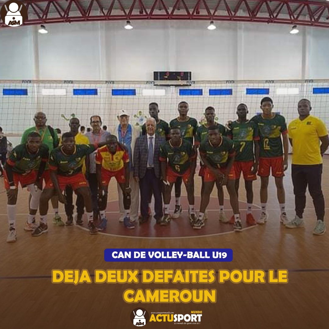 CAN DE VOLLEY-BALL U19 DEJA DEUX DEFAITES POUR LE CAMEROUN