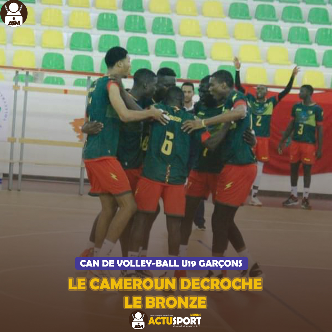 CAN DE VOLLEY-BALL U19 GARÇONS LE CAMEROUN DECROCHE LE BRONZE