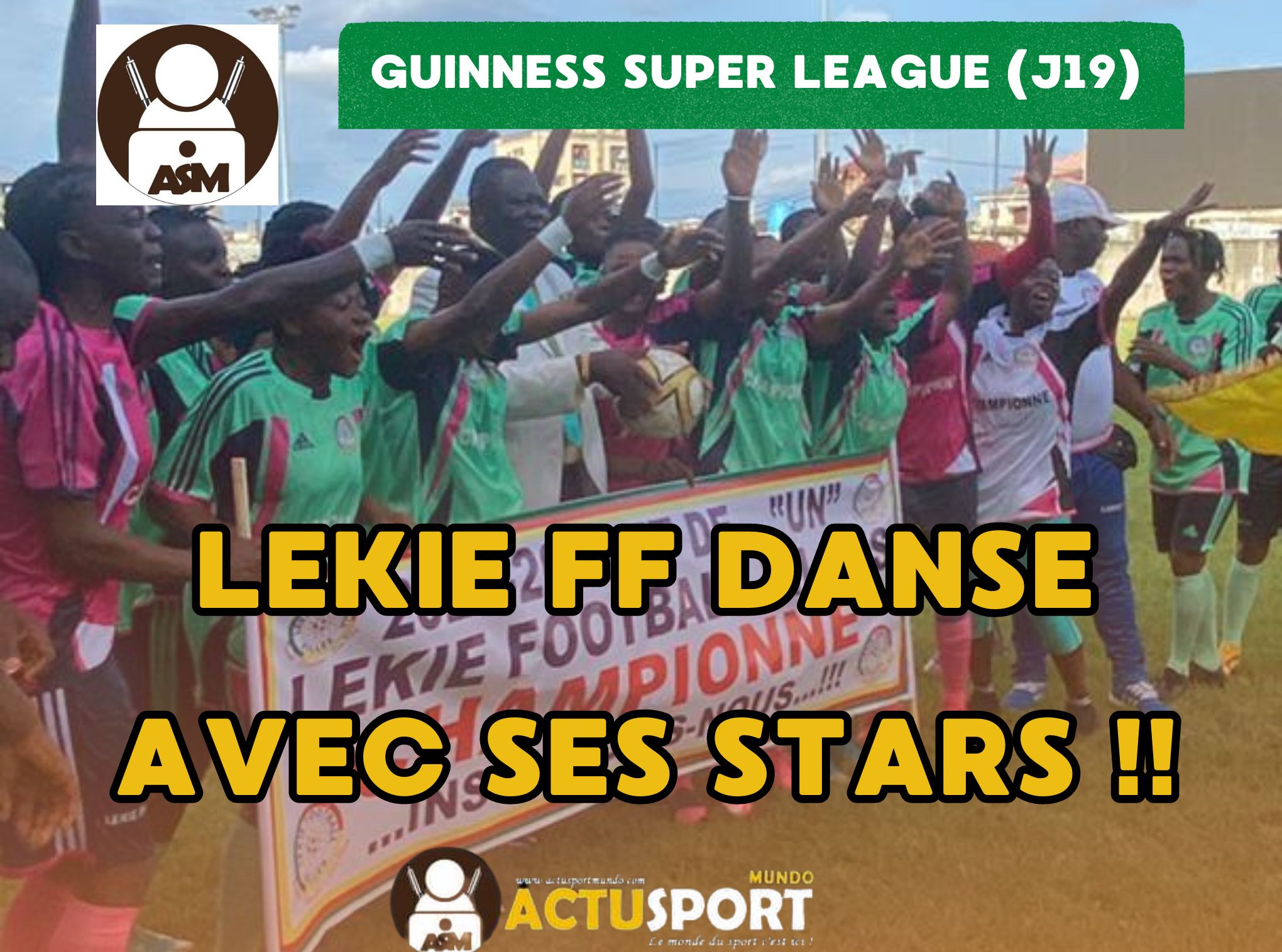 Avec un triplé de Marie NGA MANGA, LEKIE Football Filles humilie catégoriquement Authentic Ladies de Douala pour assurer le premier titre de champion du Cameroun de son histoire.