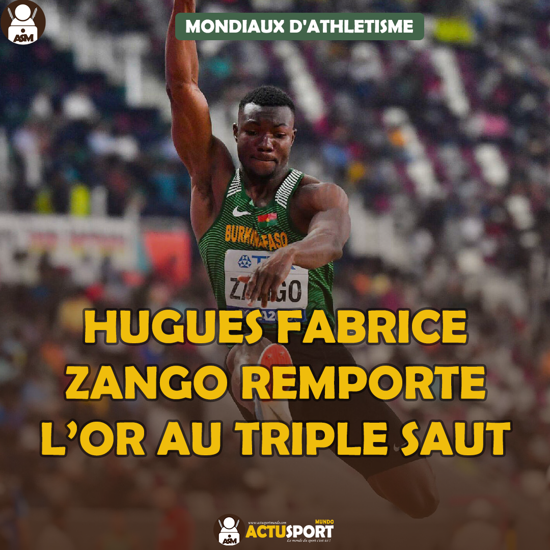 Mondiaux d'athlétisme - Hugues Fabrice Zango remporte l’or au triple saut