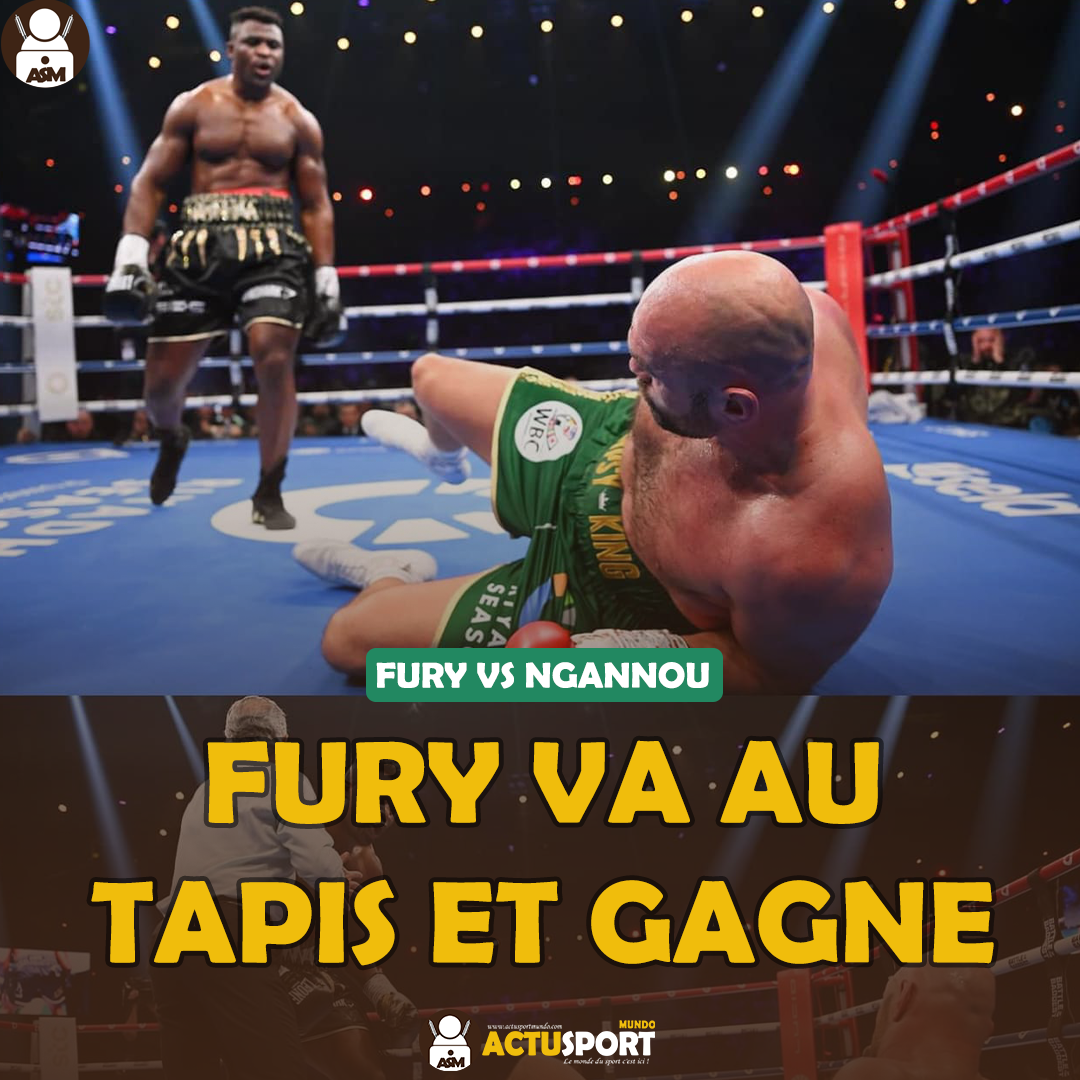 Fury vs Ngannou - Fury va au tapis et gagne