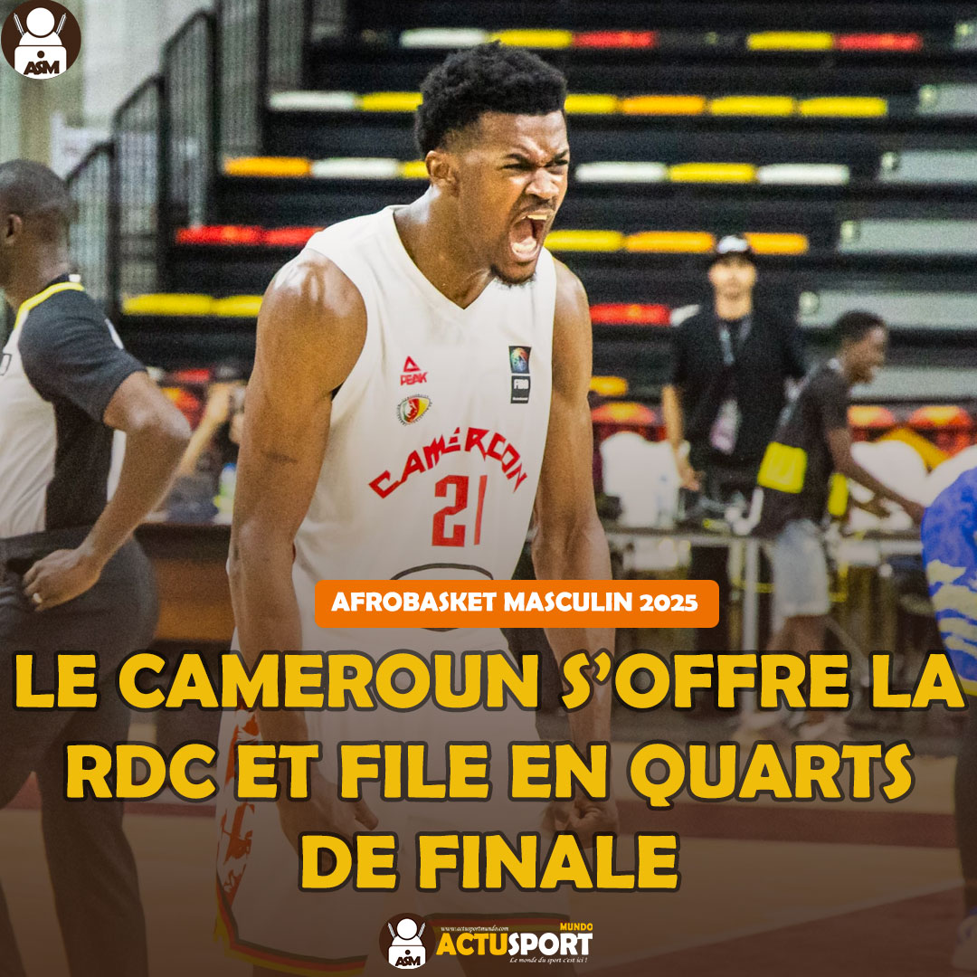 AfroBasket Masculin 2025 : Le Cameroun s’offre la RDC et file en quarts de finale