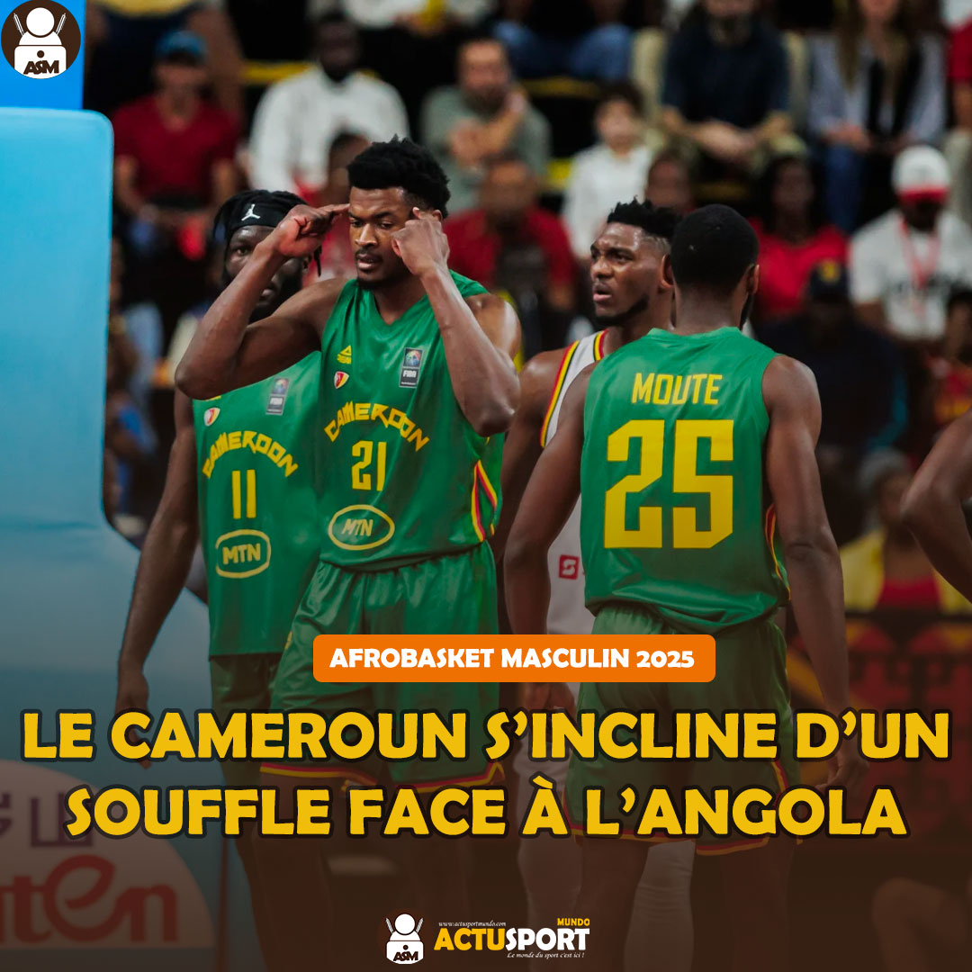 AfroBasket Masculin 2025 : le Cameroun s’incline d’un souffle face à l’Angola
