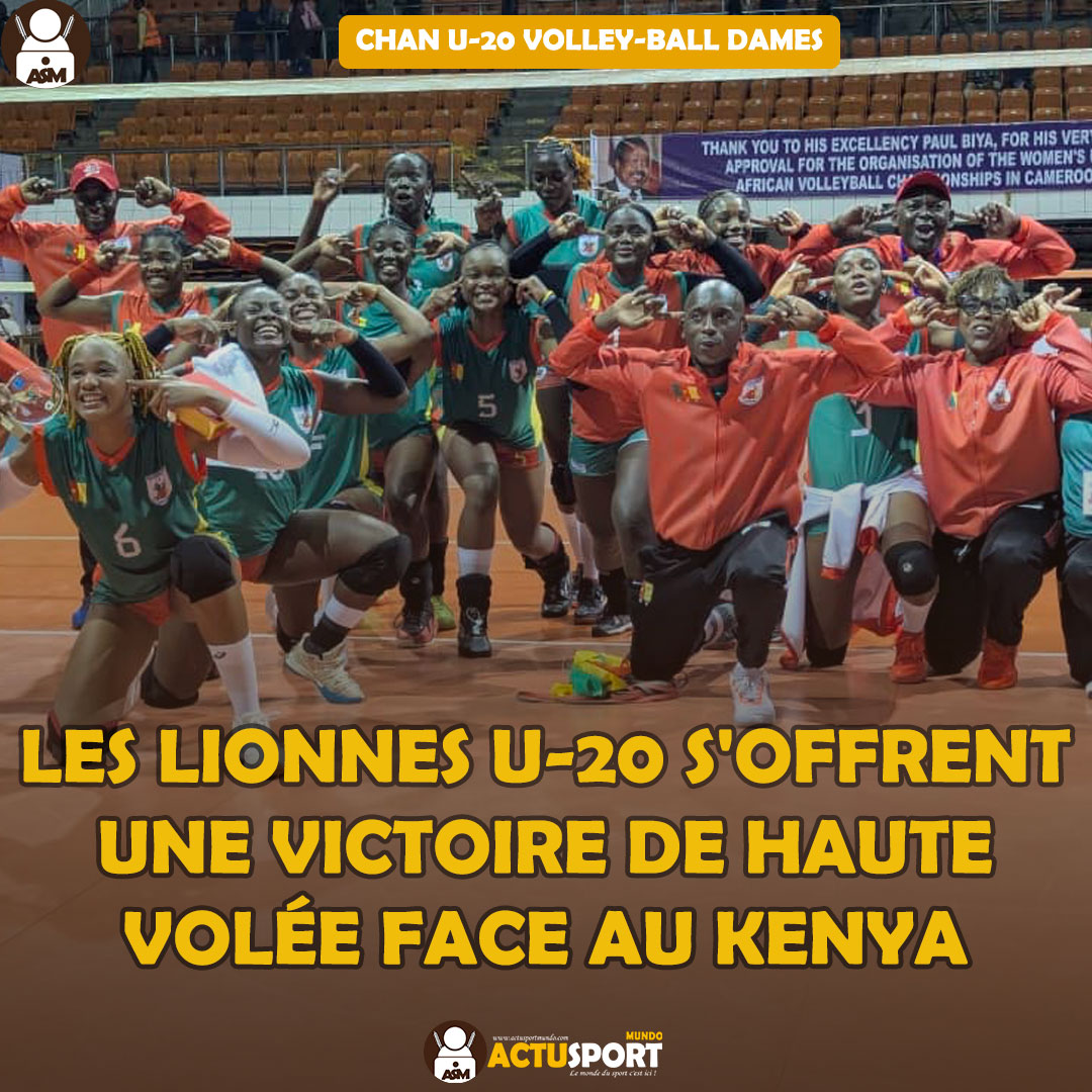 CHAN U-20 VOLLEY-BALL DAMES : Les Lionnes U-20 s'offrent une victoire de haute volée face au Kenya