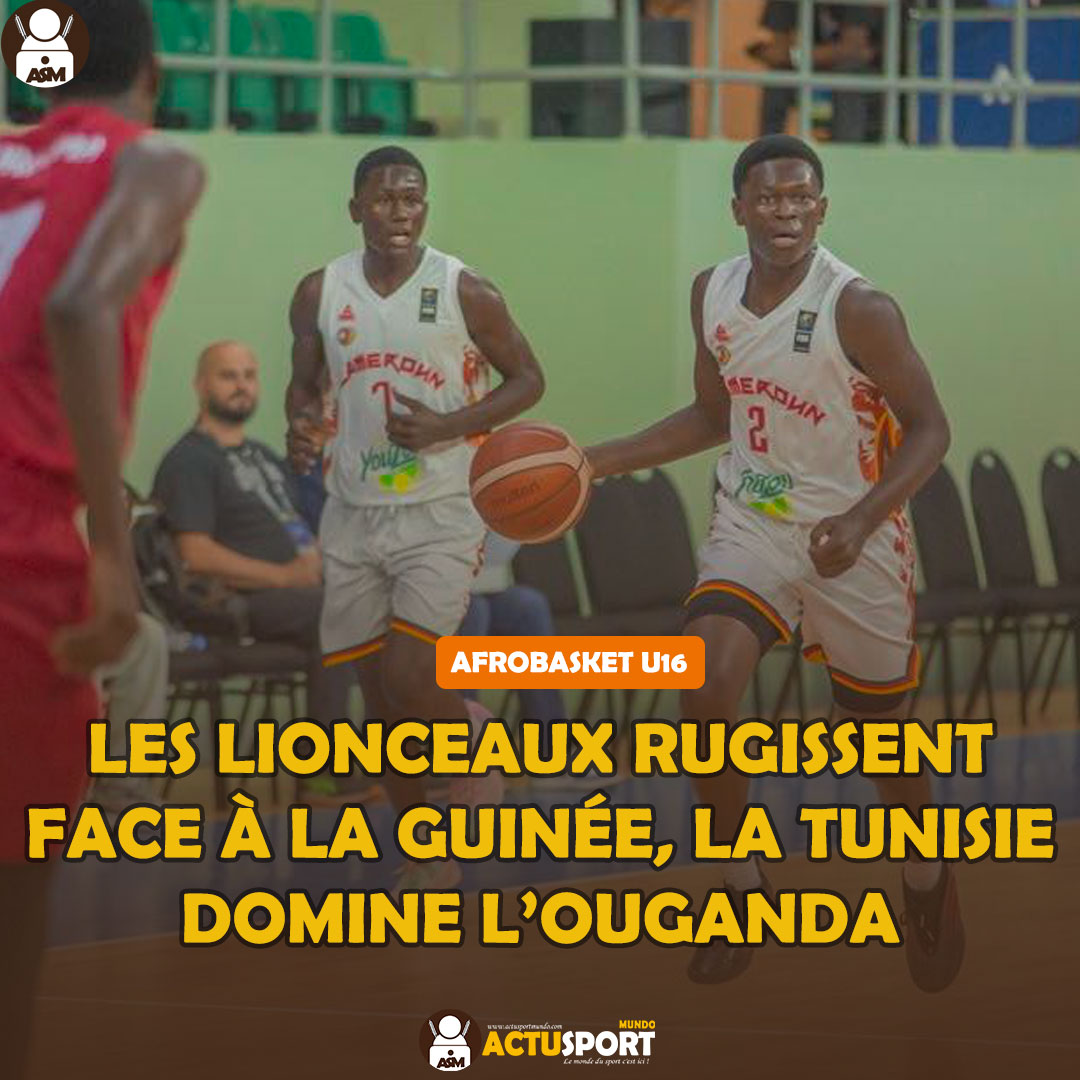 AfroBasket U16 2025 : Les Lionceaux rugissent face à la Guinée, la Tunisie domine l’Ouganda