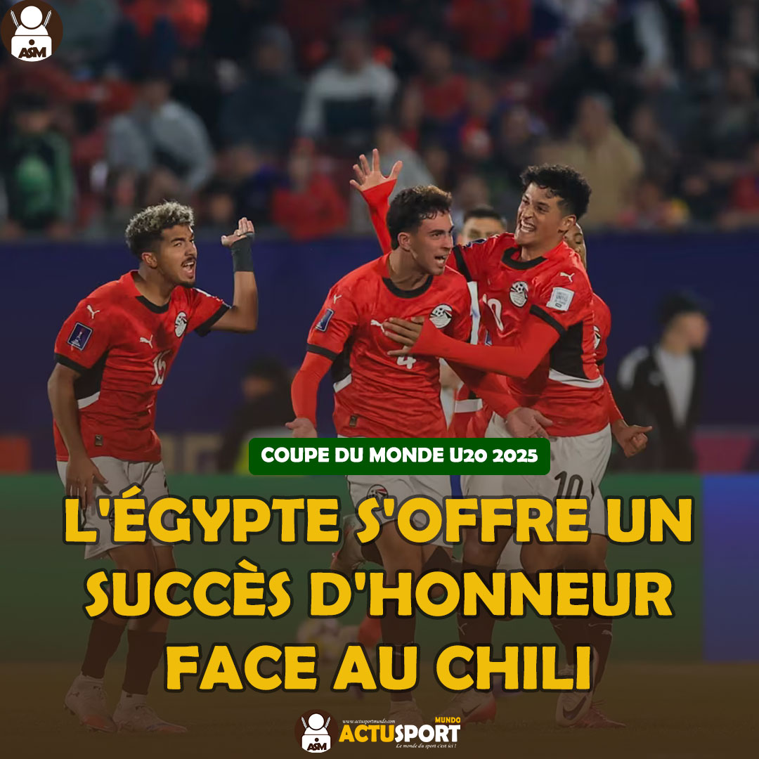 COUPE DU MONDE U20 : L'Égypte s'offre un succès d'honneur face au Chili