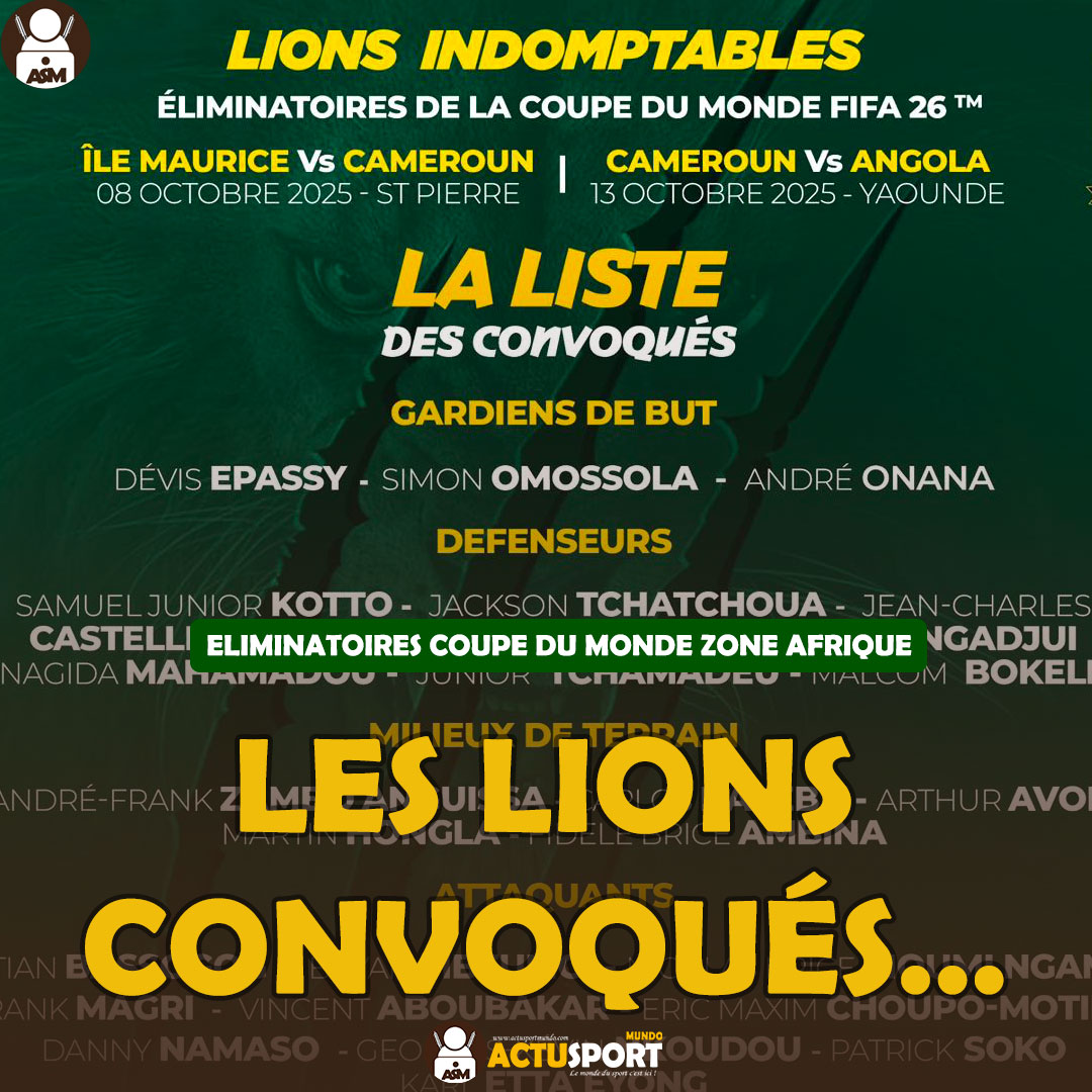 ELIMINATOIRES COUPE DU MONDE ZONE AFRIQUE : Les Lions convoqués…