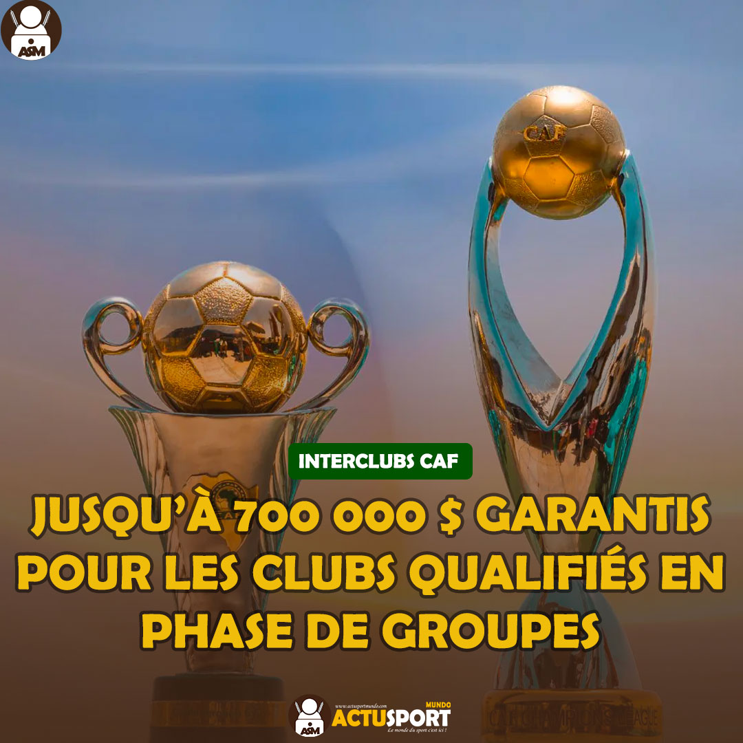 INTERCLUBS CAF : Jusqu’à 700 000 $ garantis pour les clubs qualifiés en phase de groupes