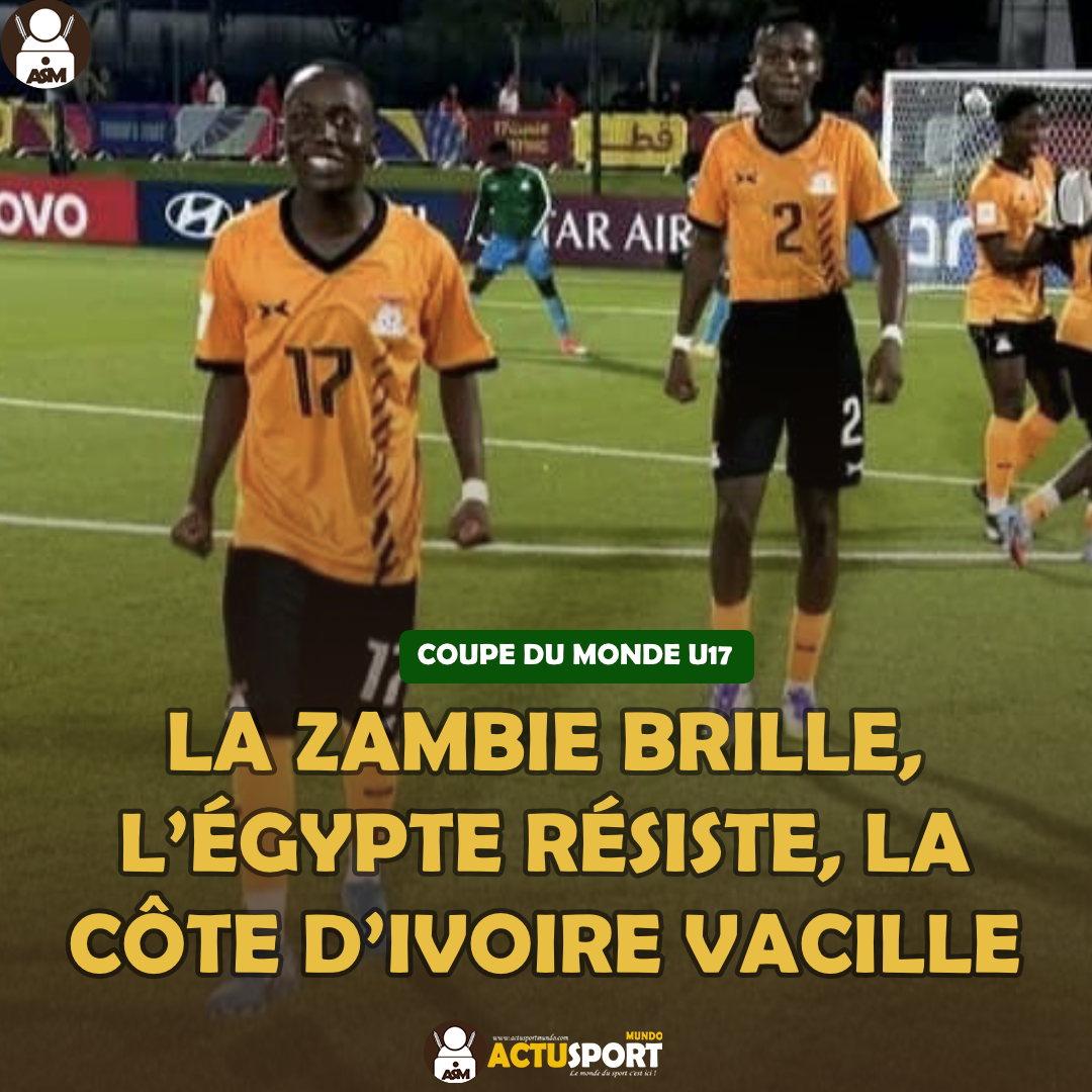 COUPE DU MONDE U17 : La Zambie brille, l’Égypte résiste, la Côte d’Ivoire vacille