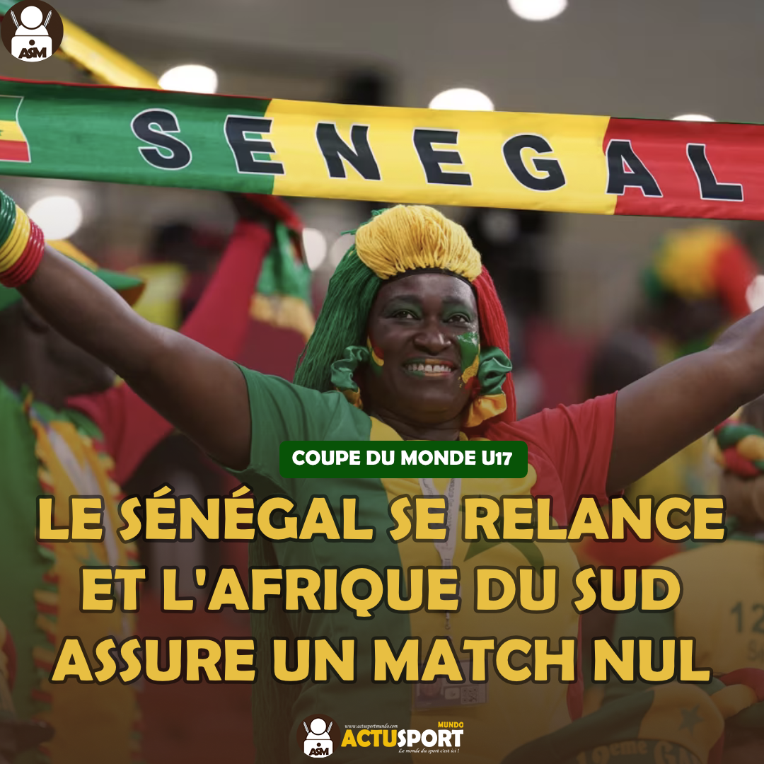 COUPE DU MONDE U17 : Le Sénégal se relance et l'Afrique du Sud assure un match nul