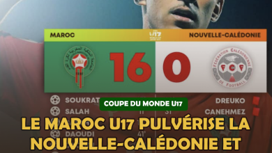 COUPE DU MONDE U17 – J3 : Le Maroc U17 pulvérise la Nouvelle-Calédonie et établit un record historique