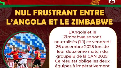 CAN 2025 : Nul frustrant entre l’Angola et le Zimbabwe