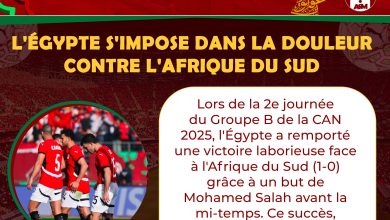 CAN 2025 : l'Égypte s'impose dans la douleur contre l'Afrique du Sud