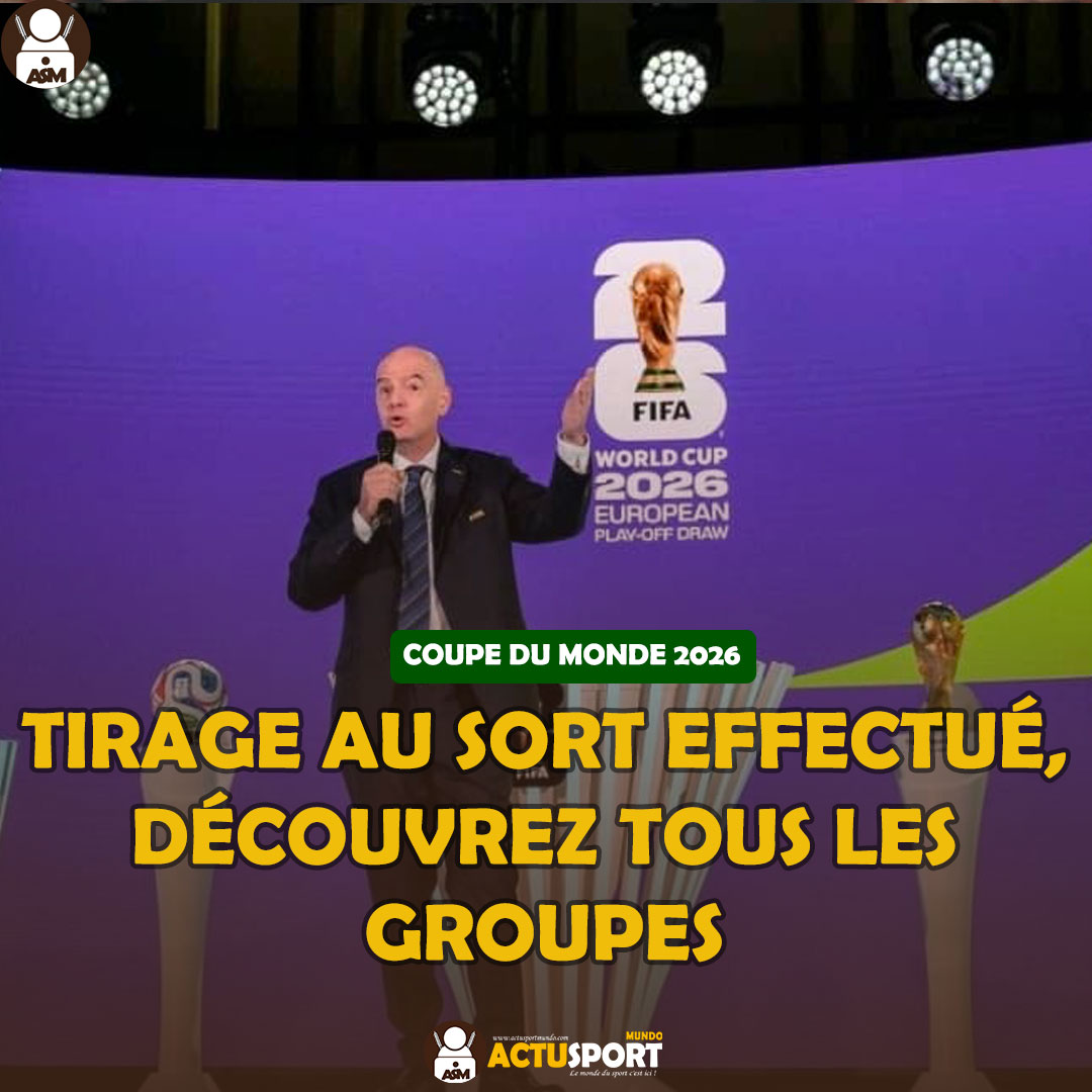 COUPE DU MONDE 2026 : Tirage au sort effectué, découvrez tous les groupes