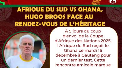 PRÉPA CAN 2025 : Afrique du Sud vs Ghana, Hugo Broos face au rendez-vous de l’héritage