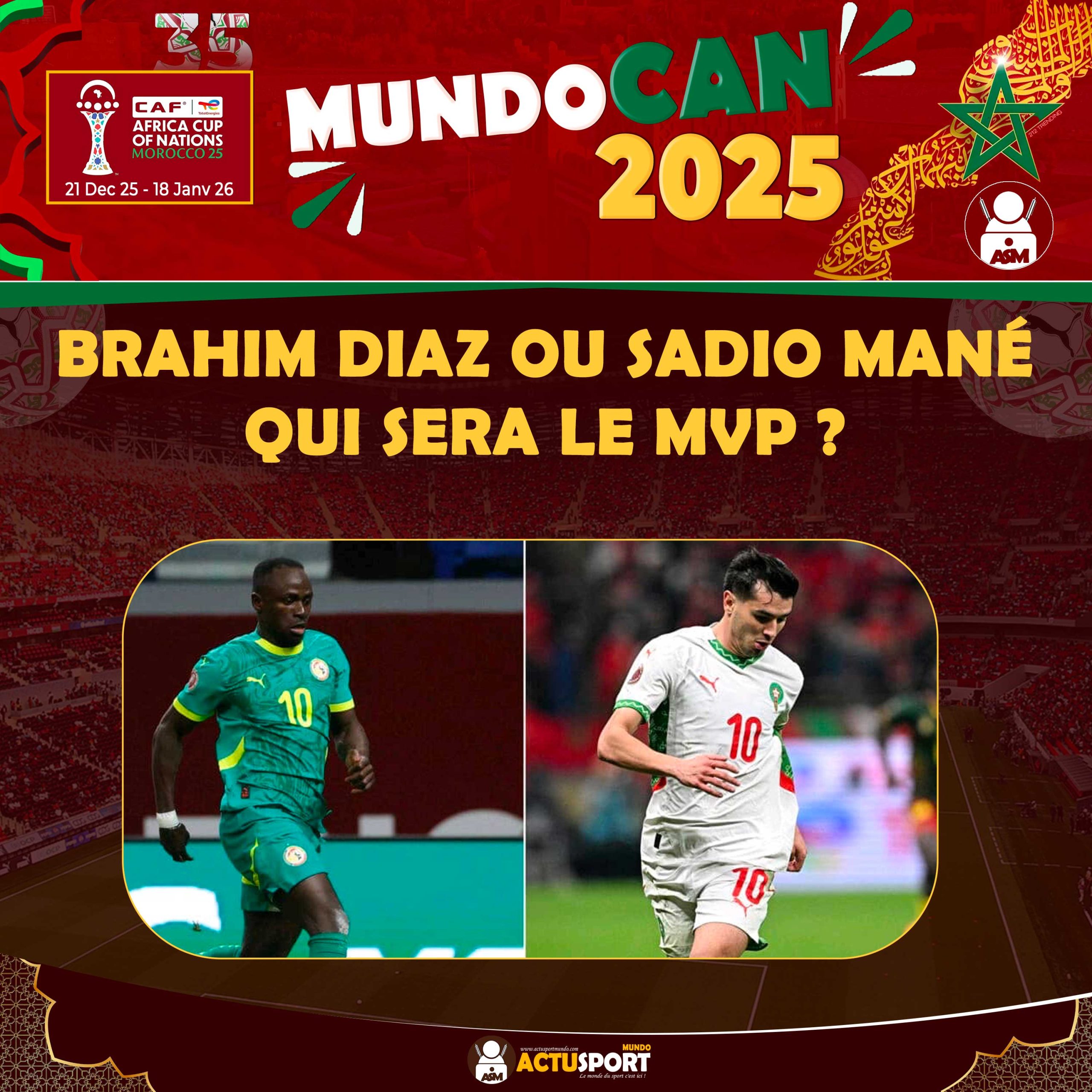 CAN 2025 : Brahim Diaz ou Sadio Mané, qui sera le MVP ?
