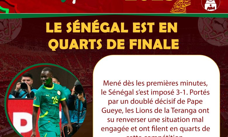 CAN 2025 : le Sénégal est en quarts de finale