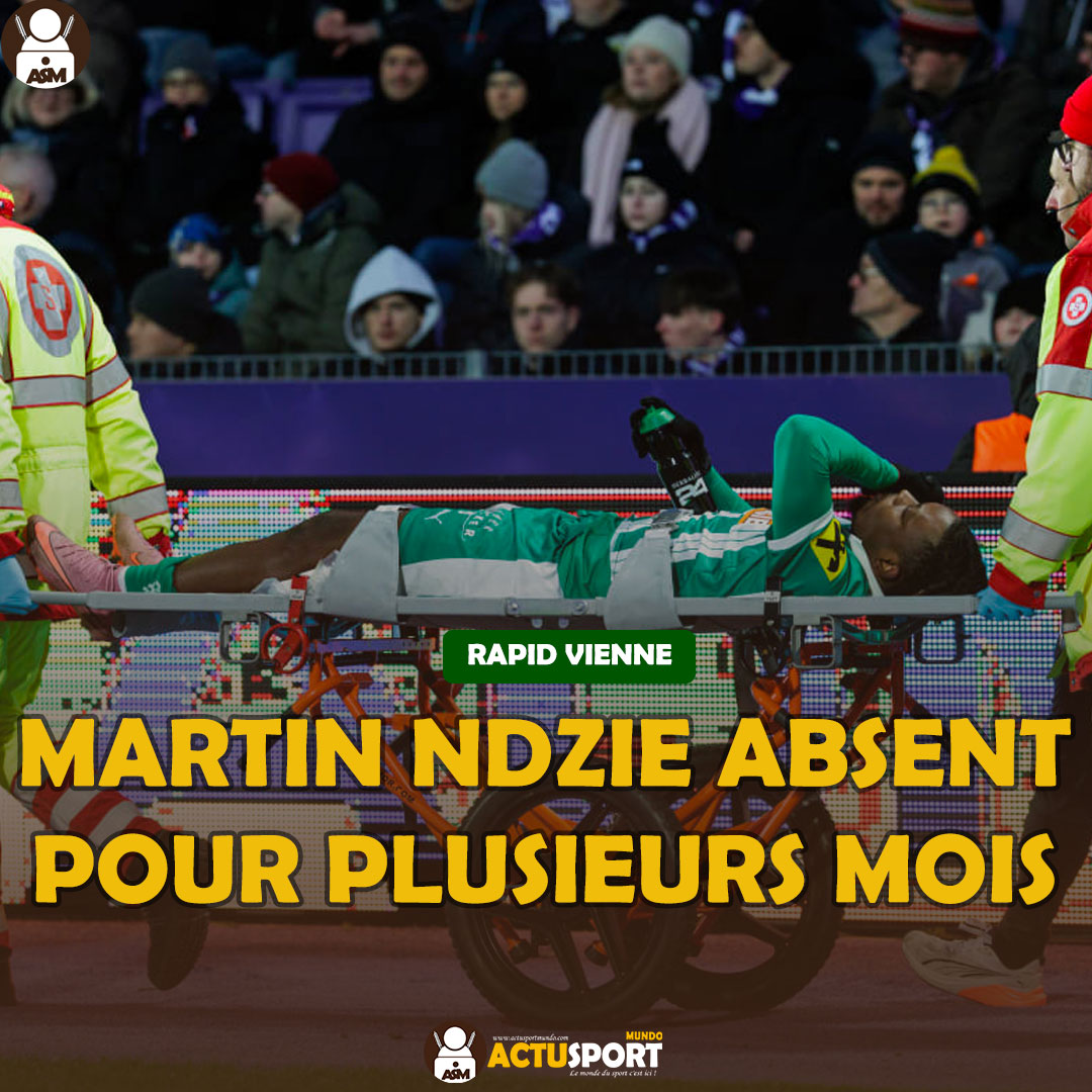 RAPID VIENNE : Martin Ndzie absent pour plusieurs mois